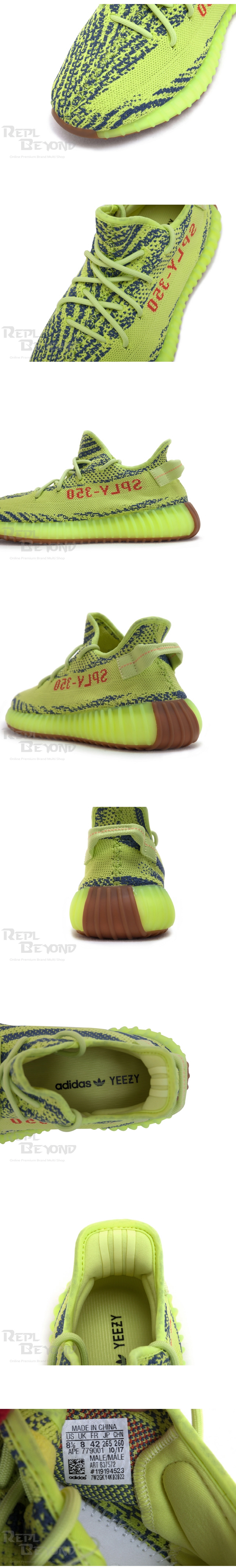 [[ADIDAS] 정품급 아디다스 X 카니예웨스트 이지부스트 350v2 세미프로즌옐로우/예브라 B37572 남녀공용(PK갓버전)