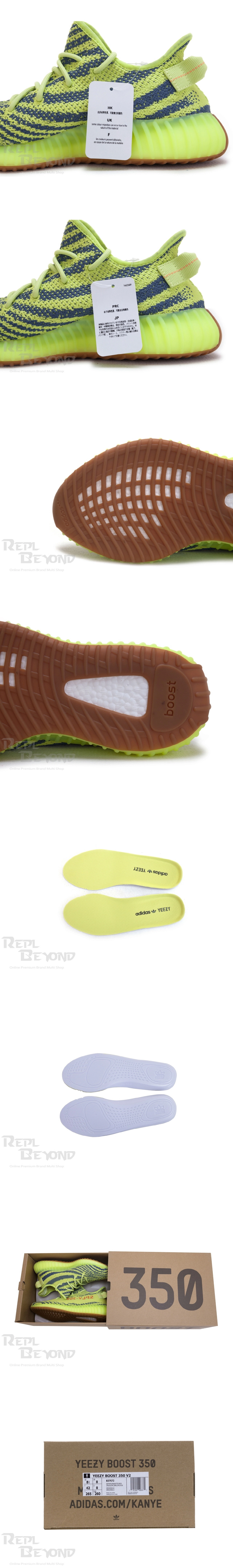 [[ADIDAS] 정품급 아디다스 X 카니예웨스트 이지부스트 350v2 세미프로즌옐로우/예브라 B37572 남녀공용(PK갓버전)