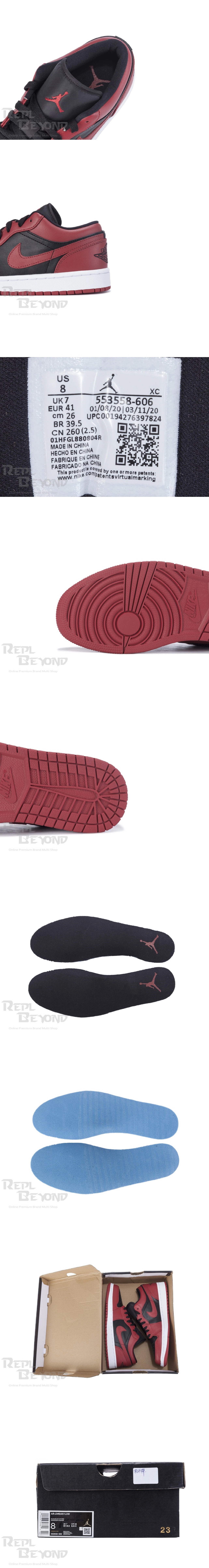[AIR JORDAN] 에어조던1 로우 바시티레드 553558-606 남성용 (D9)