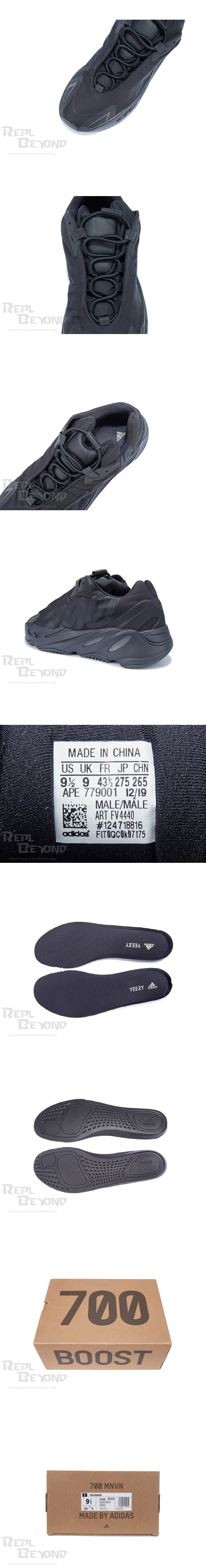 [ADIDAS] 아디다스 X 카니예웨스트 이지부스트 700 MNVN 트리플블랙 FV4440 (PK god)