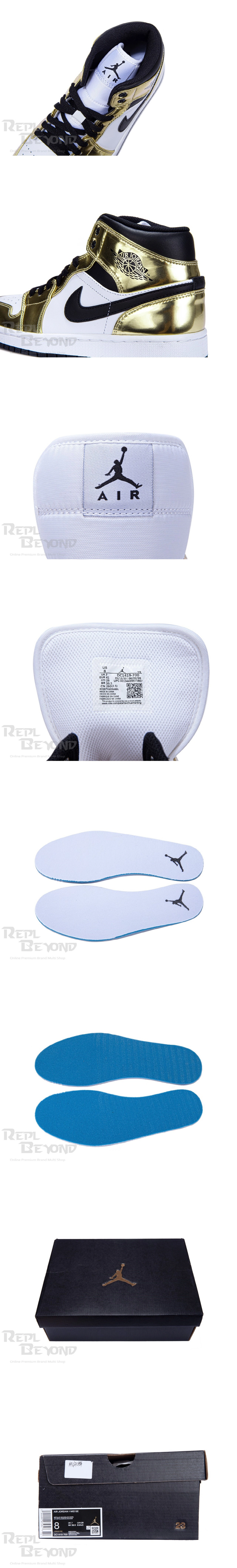 [AIR JORDAN] 에어조던1 미드 메탈릭 골드 DC1419-700 남성용