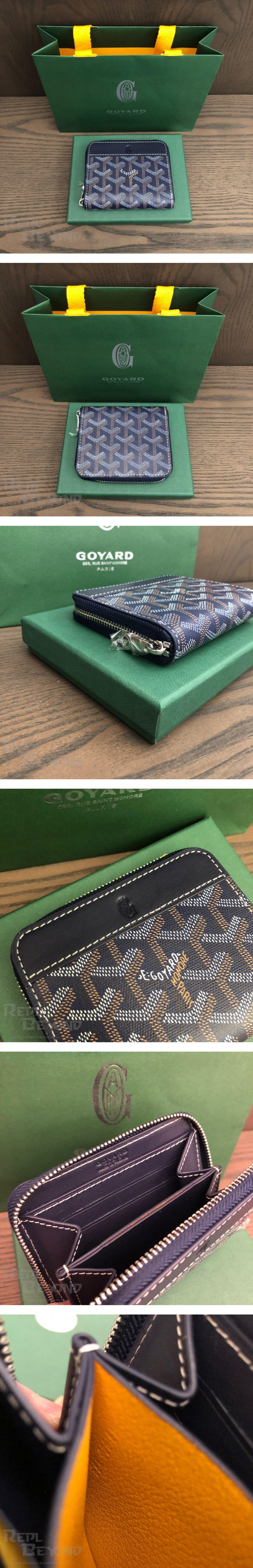 [GOYARD] 고야드 마티뇽 반지갑 네이비