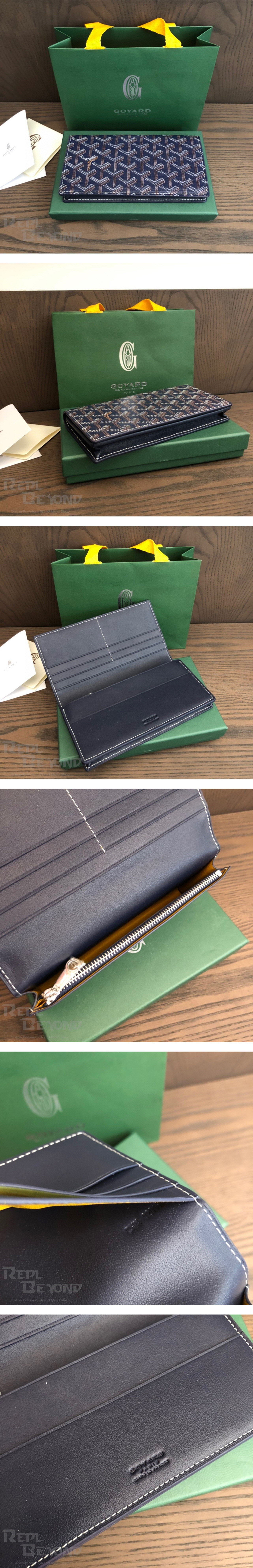 [GOYARD] 고야드 리슐리우 장지갑 네이비