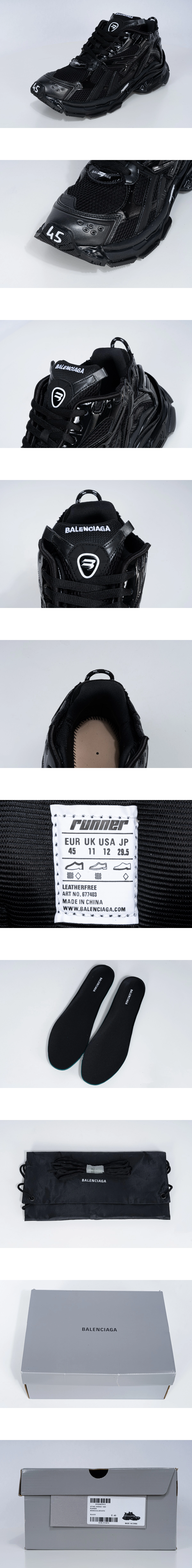 [BALENCIAGA] 정품급 21SS 발렌시아가 러너 스니커즈 블랙 남녀공용 (ZH)
