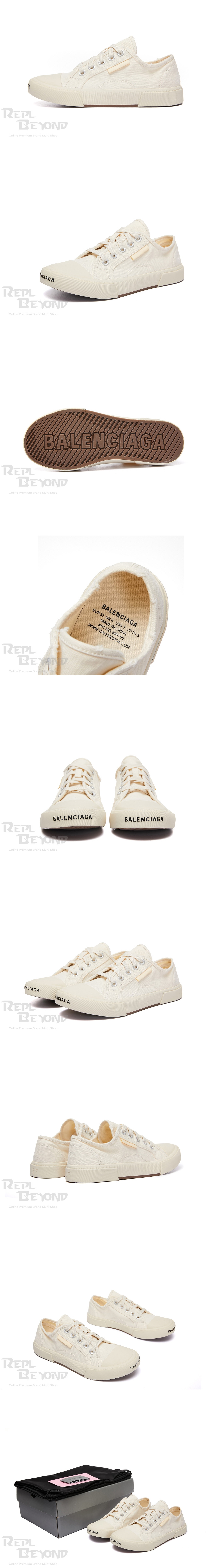 [BALENCIAGA] 발렌시아가 파리 스니커즈 로우탑 화이트 남녀공용 (GO)
