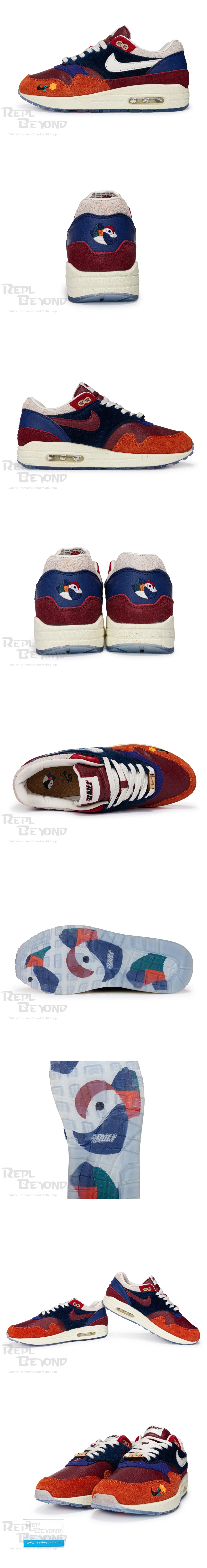 [NIKE] 정품급 나이키 X 카시나 에어맥스 1 원앙 DQ8475-800 오렌지 남녀공용 (PK)