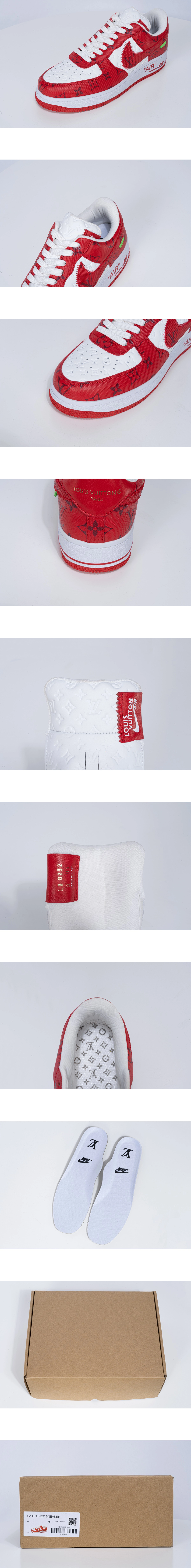 [LOUIS VUITTON] 나이키 X 루이비통 에어포스1 버질아블로 코멧레드 1A9VA9 (FO)
