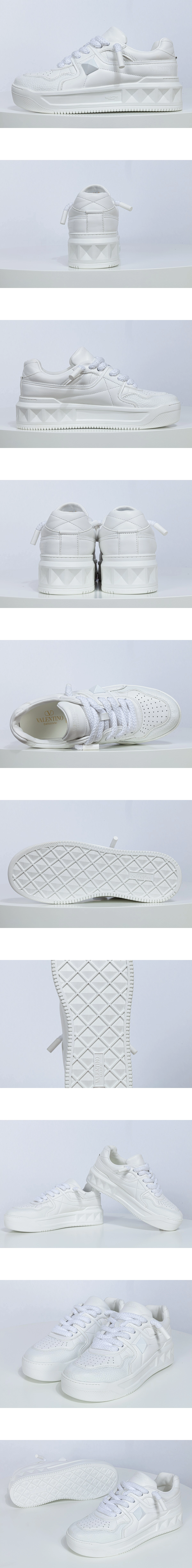 [Valentino] 발렌티노 ONE STUD 로우탑 스니커즈 화이트 남녀공용 (CC)