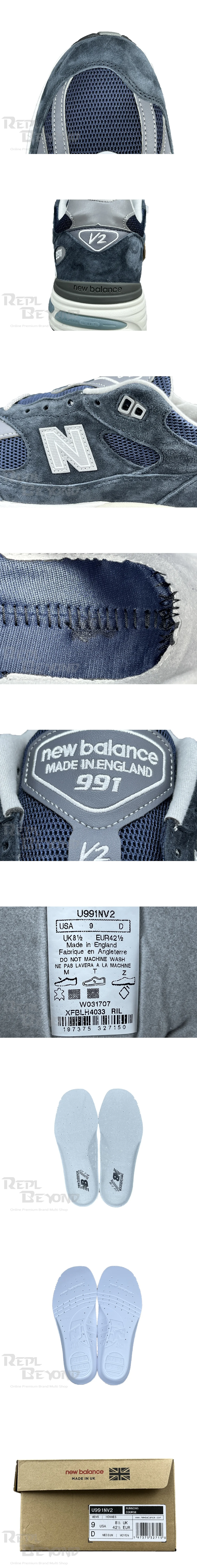 [New Balance] 뉴발란스 991v2 메이드 인 UK 다크 네이비 스모크드 펄 U991NV2 남녀공용 (ZH)