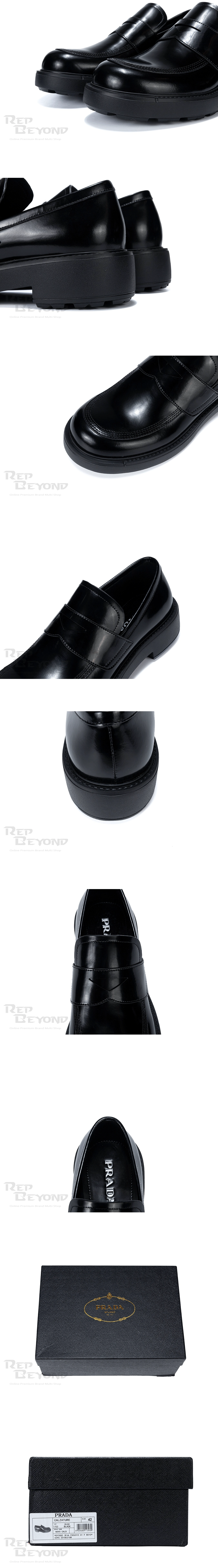 [PRADA] 프라다 브러쉬드 가죽 로퍼 남성용