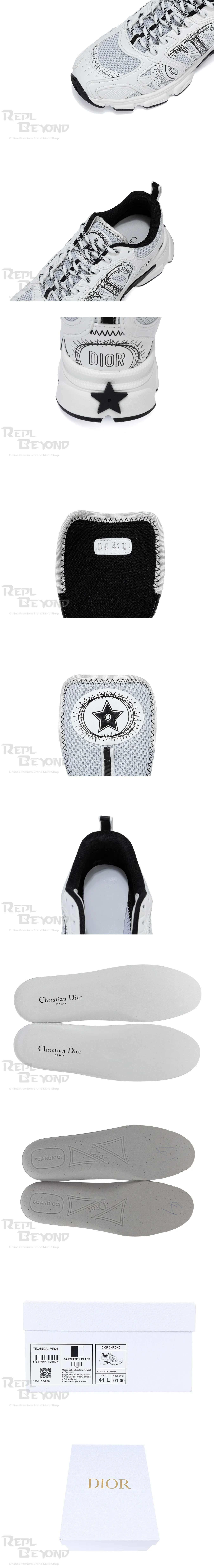 [DIOR] 디올 크로노 화이트/블랙 KCK414TRM_S19W 남녀공용 (CC)