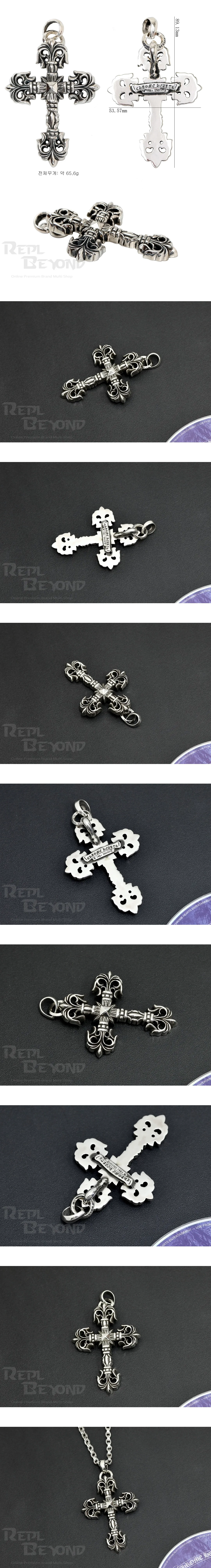 [CHROME HEARTS] 크롬하츠 필리그리 크로스 펜던트 L89mm W54mm