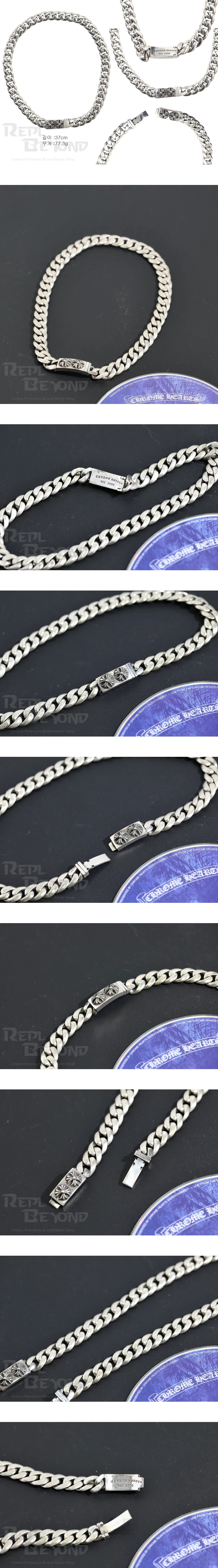 [CHROME HEARTS] 크롬하츠 베비이 플로랄 크로스 네크리스 L37cm