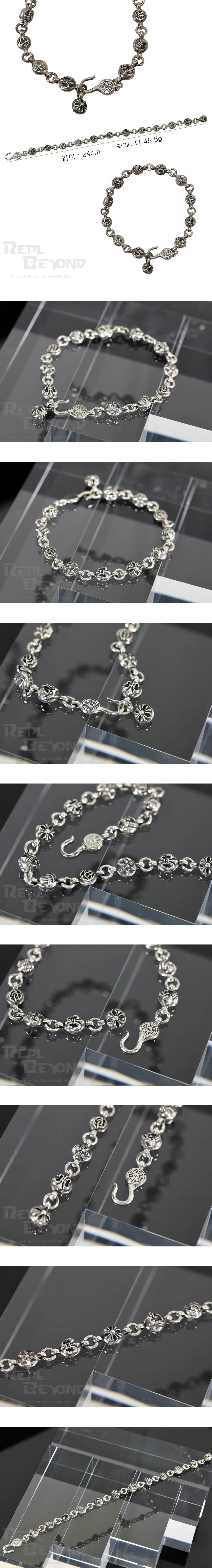 [CHROME HEARTS] 크롬하츠 멀티볼 실버 팔찌 L24cm