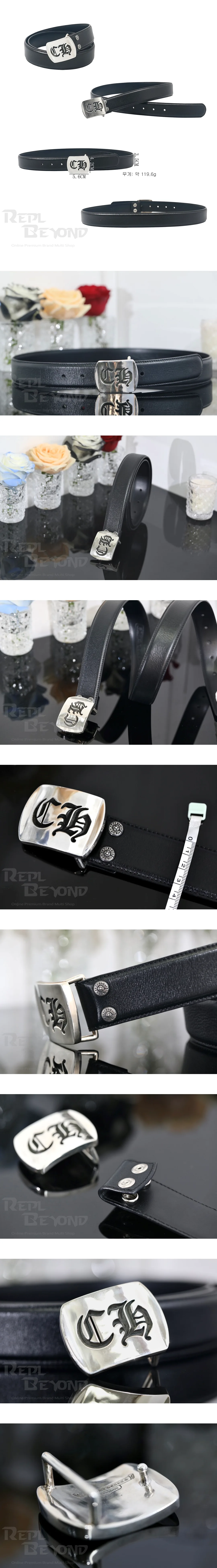 [CHROME HEARTS] 그롬하츠 스퀘어 CH 벨트