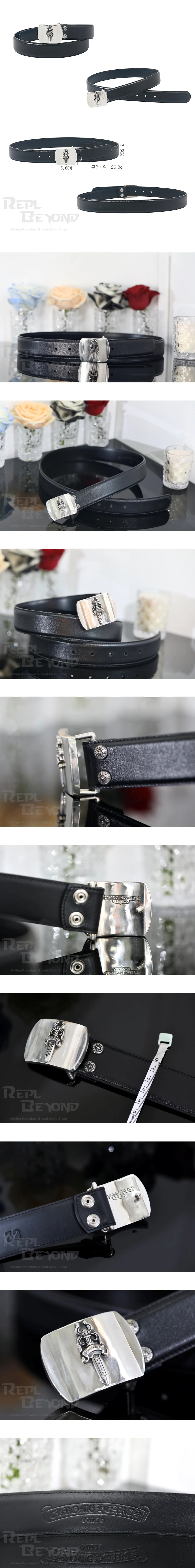 [CHROME HEARTS] 그롬하츠 대거 스퀘어 벨트