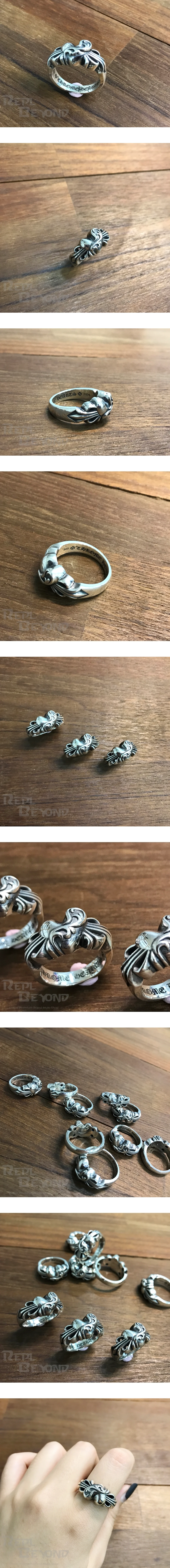 [CHROME HEARTS] 크롬하츠 하트 플로랄 링