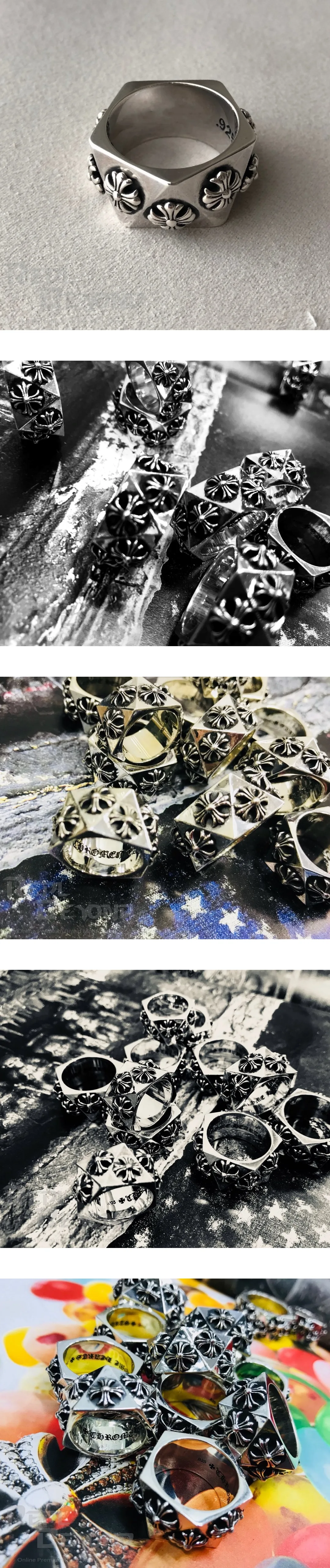 [CHROME HEARTS] 크롬하츠 펜타곤 크로스 링
