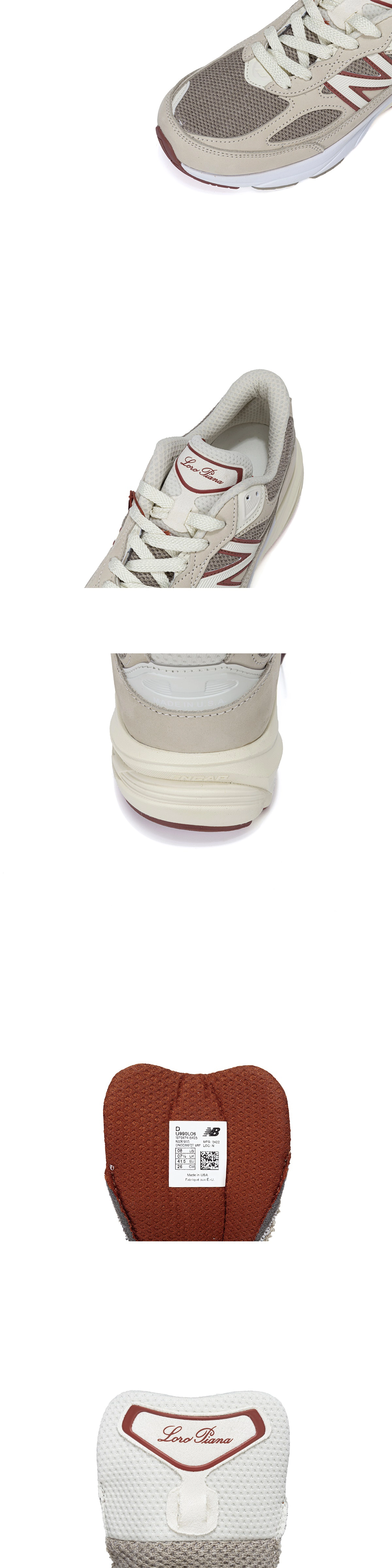 [NEW BALANCE] 뉴발란스 x 로로피아나 990v6 메이드 인 USA 크림 U990LO6 남녀공용 (ZH)
