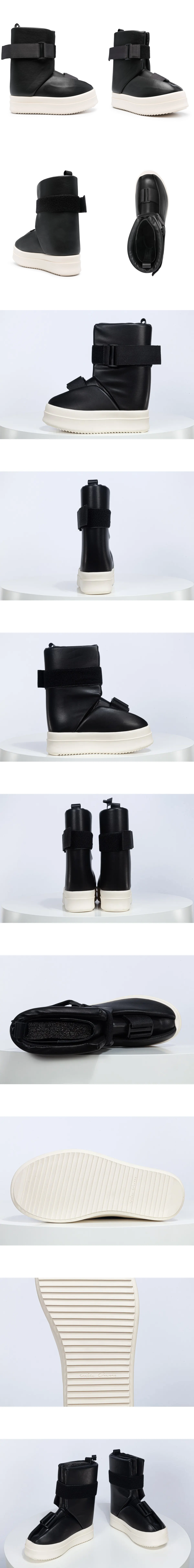 [RICK OWENS] 릭오웬스 버클 가죽 앵클 부츠 블랙/화이트&nbsp;남녀공용(EG)