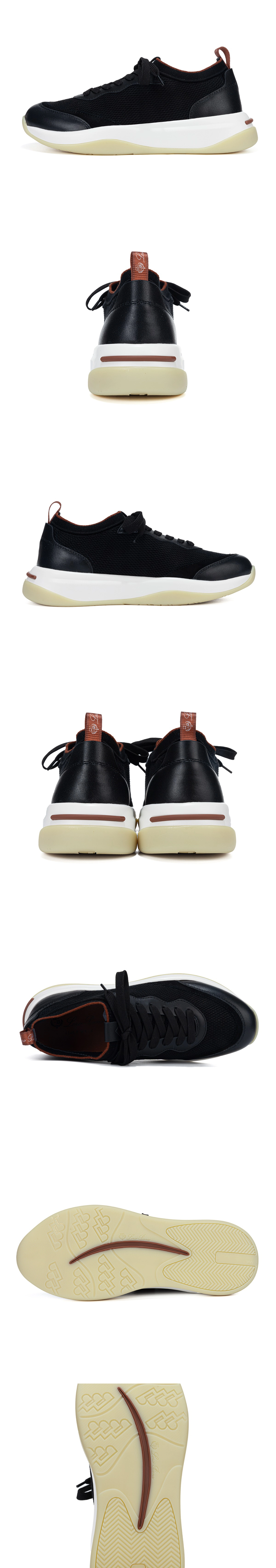 [LORO PIANA] 로로피아나 410 LP 워크 위시 스니커즈 블랙 FAO3862_MB97 남성용