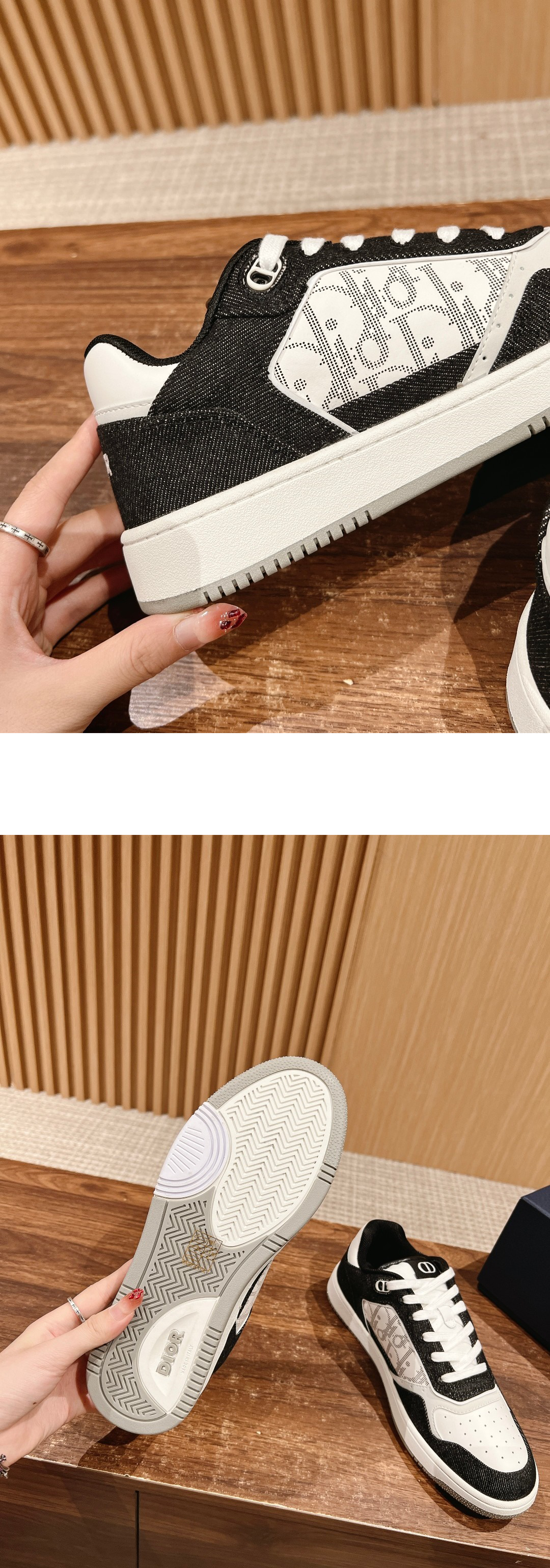 [DIOR] 디올 B27 로우탑 Oblique Galaxy 스니커즈 블랙 데님 3SN272ZAC_H960 남녀공용
