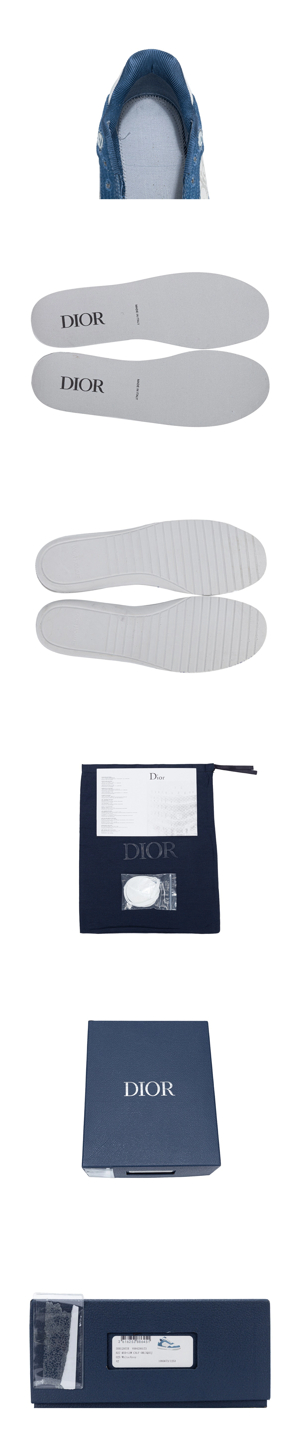 [DIOR] 디올 B27 로우탑 Oblique Galaxy 스니커즈 블루 데님 3SN272ZAC_H580 남녀공용