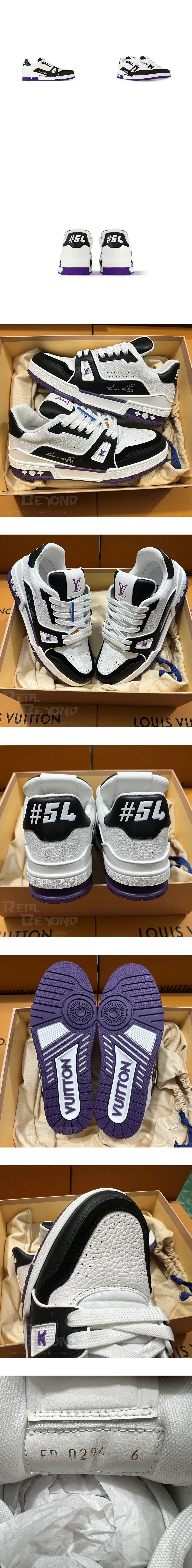[LOUIS VUITTON] 루이비통 LV 트레이너 스니커즈 퍼플 1ADDYM 남녀공용