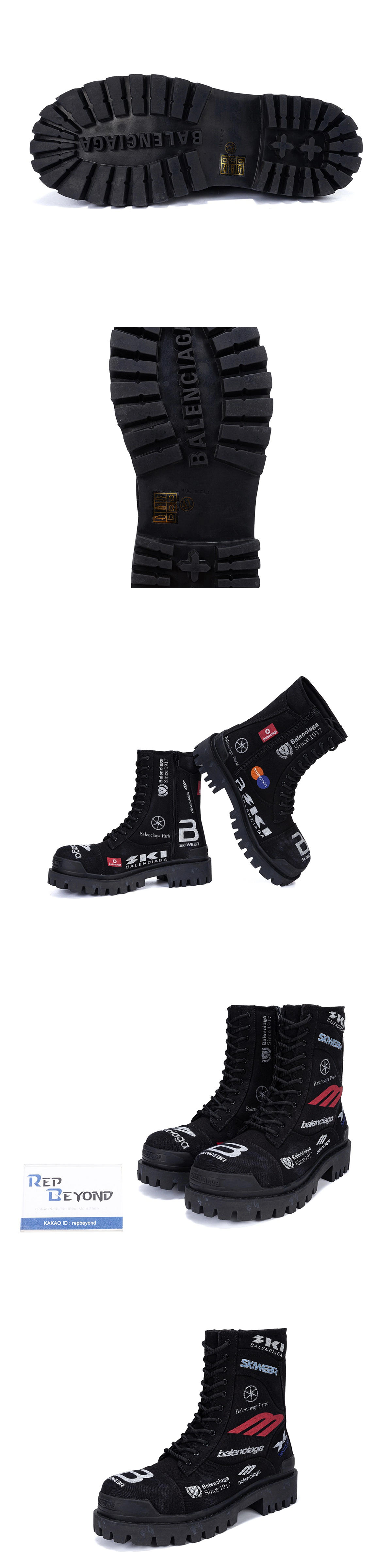 [BALENCIAGA] 발렌시아가 컴뱃 스트라이크 20mm 부츠 블랙 694042W2H131000 남성용