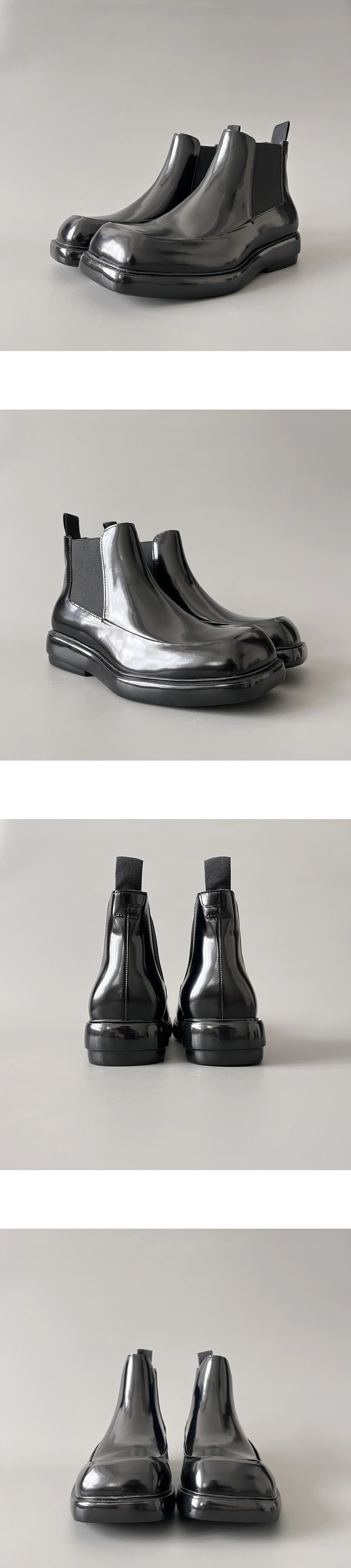 [PRADA] 프라다 브러쉬드 가죽 첼시 부츠 블랙 남성용 (EG)