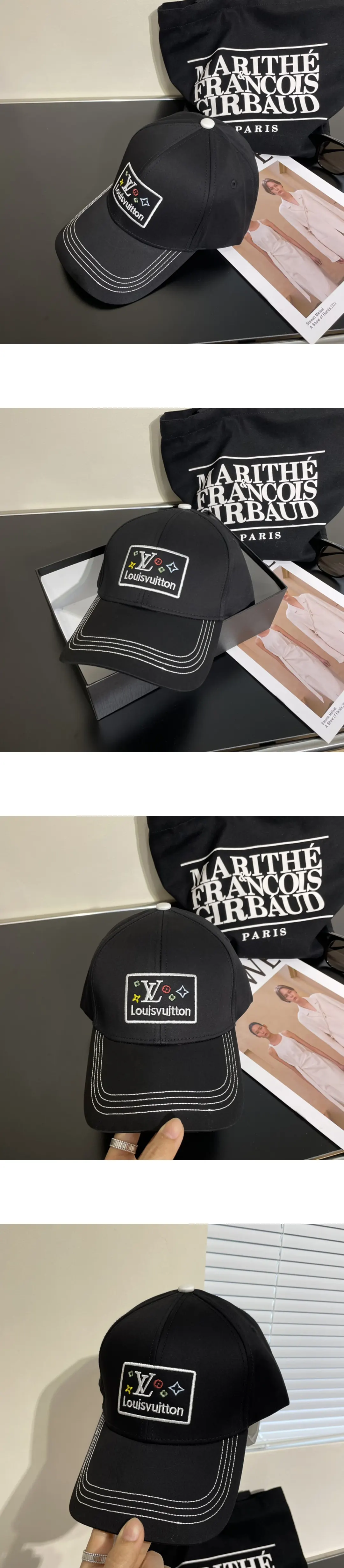 [LOUIS VUITTON] 루이비통 LV 로고 자수 배이스볼 캡 남녀공용