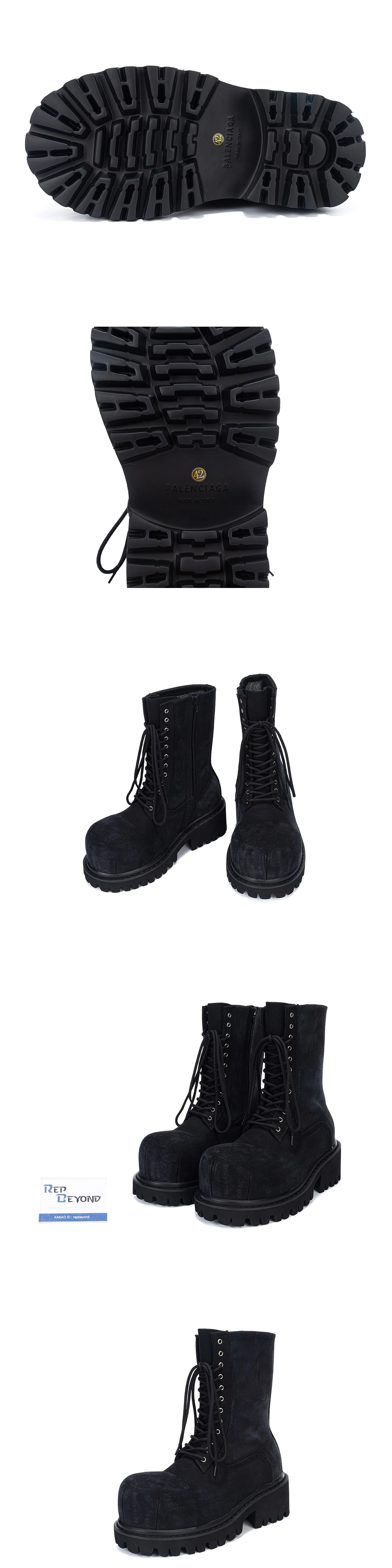 [BALENCIAGA] 발렌시아가 스톰퍼 부츠 블랙 805889W2H111000 남성용