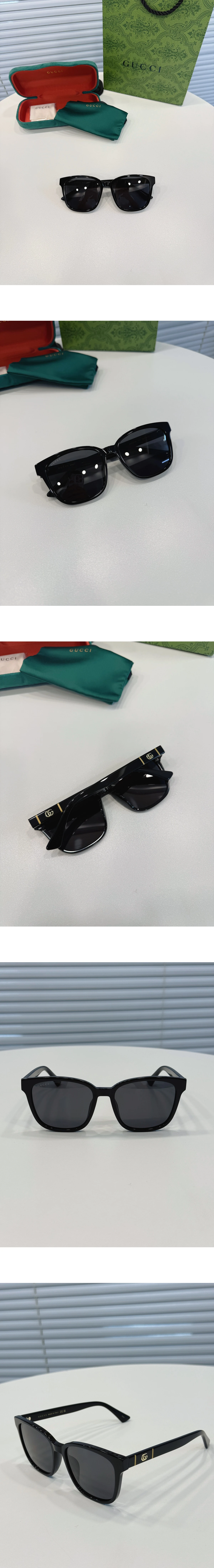 [GUCCI] 구찌 스퀘어 프레임 아세테이트 선글라스 블랙 GG0637SK-001 남녀공용
