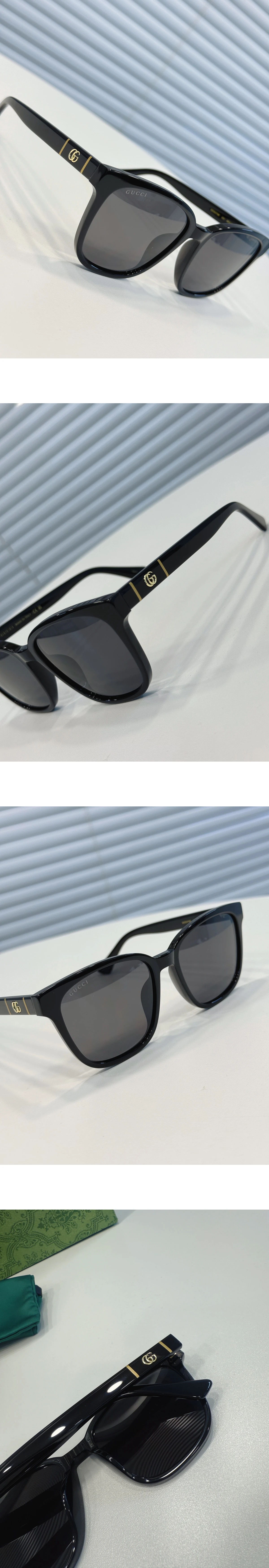[GUCCI] 구찌 스퀘어 프레임 아세테이트 선글라스 블랙 GG0637SK-001 남녀공용