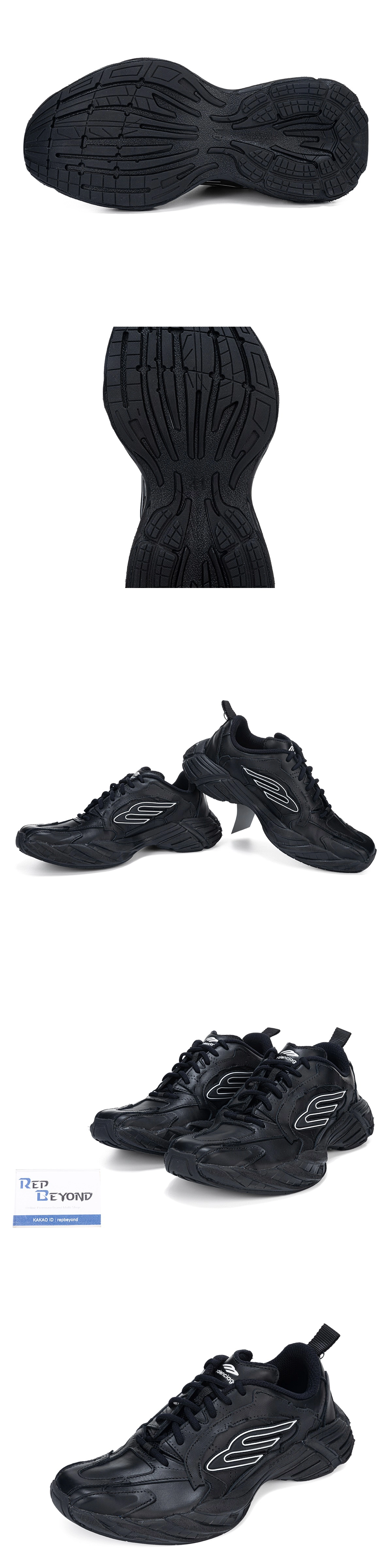 [BALENCIAGA] 발렌시아가 먼데이 슈 블랙 825418WDTSC1000 남녀공용 (ZH)