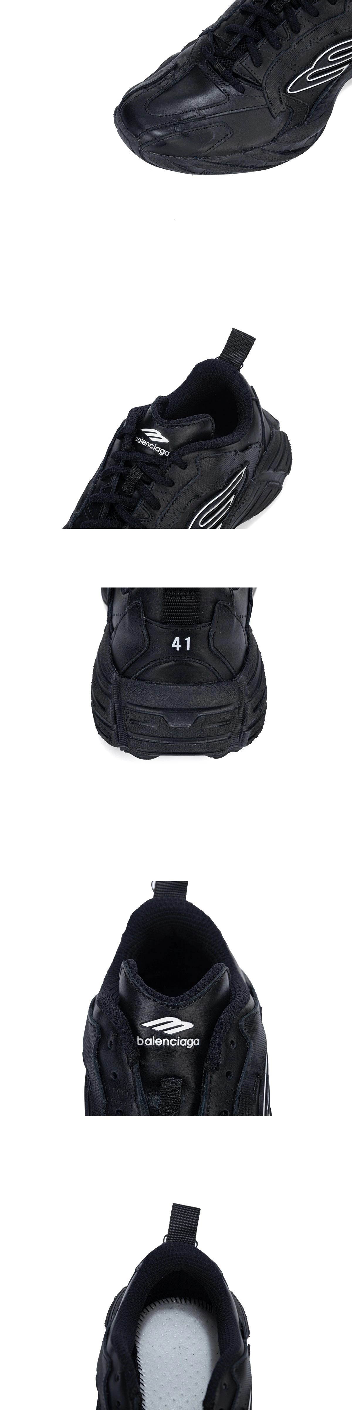 [BALENCIAGA] 발렌시아가 먼데이 슈 블랙 825418WDTSC1000 남녀공용 (ZH)