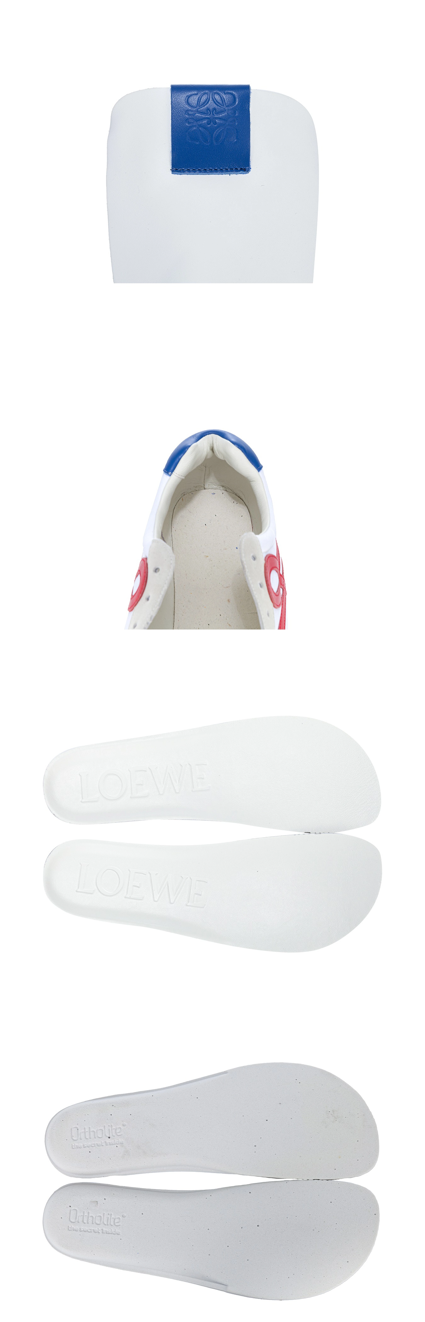 [LOEWE] 로에베 발레 러너 2.0 나일론 앤 카프스킨 스니커즈 화이트레드 LLBR282X02-4868 남녀공용 (HR)