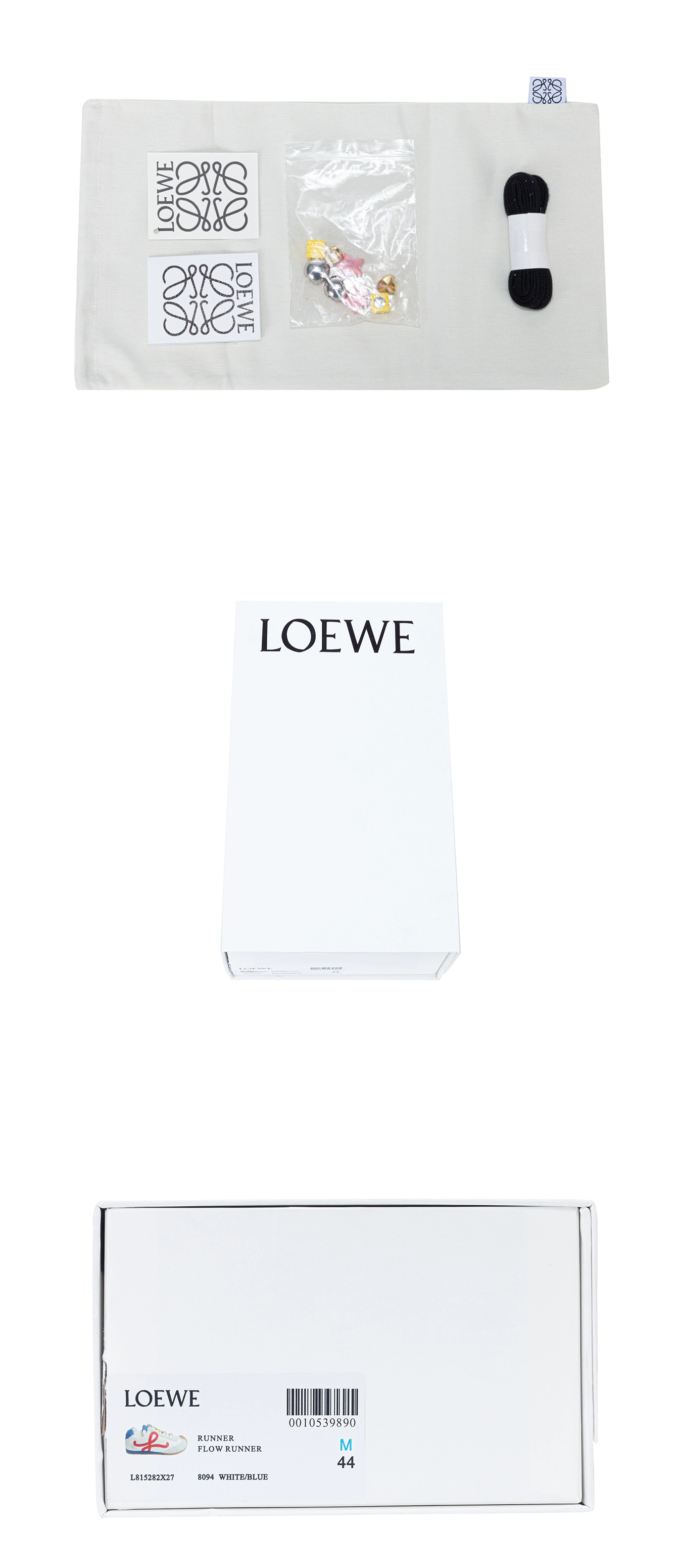 [LOEWE] 로에베 발레 러너 2.0 나일론 앤 카프스킨 스니커즈 화이트레드 LLBR282X02-4868 남녀공용 (HR)