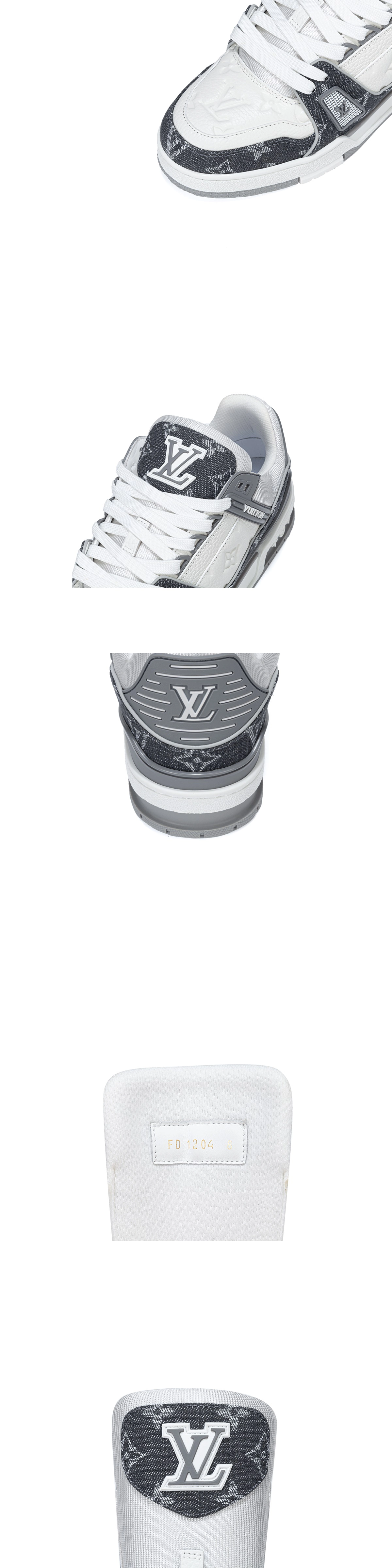 [LOUIS VUITTON] 루이비통 트레이너 스니커즈 모노그램 데님 그레이 1ADF5I 남녀공용