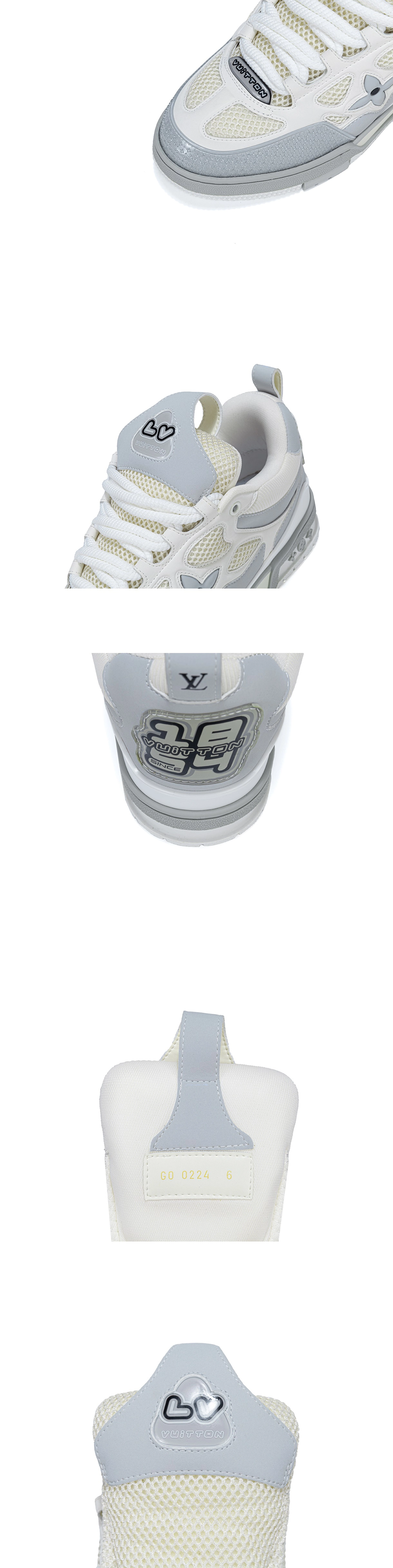 [LOUIS VUITTON] 루이비통 LV 스케이트 스니커즈 화이트그레이 1ACQP4 남성용