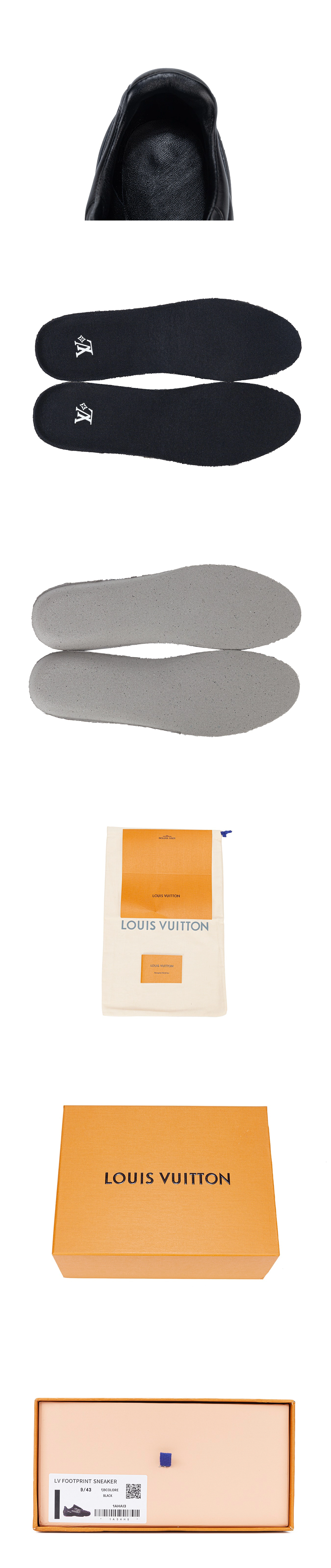 [LOUIS VUITTON] 루이비통 LV 풋프린트 사커 스니커즈 블랙 1AHAI1 남녀공용