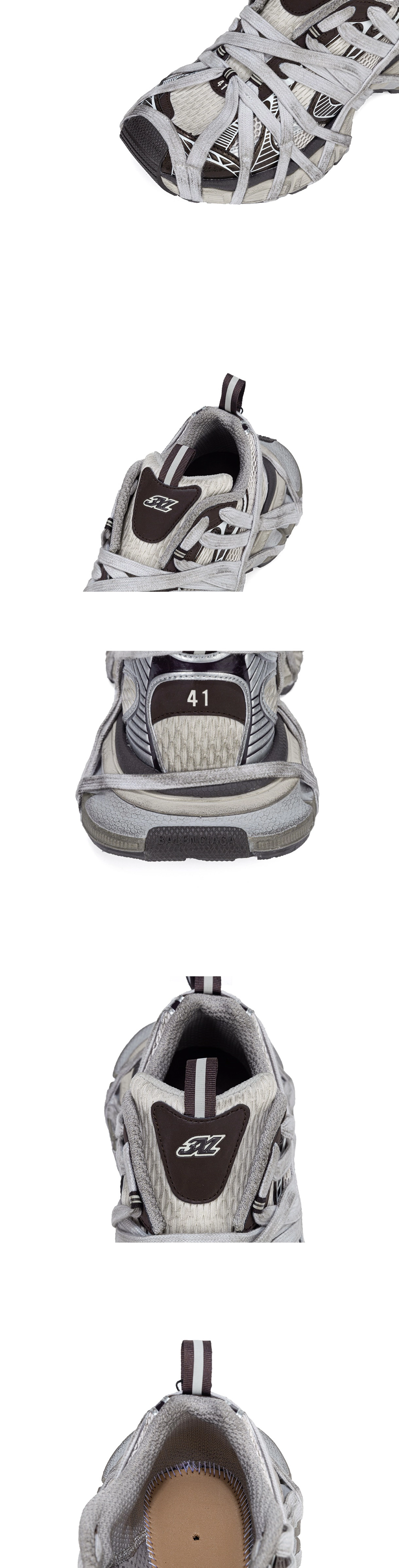 [BALENCIAGA] 발렌시아가 3XL 익스트림 레이스 스니커즈 베이지 그레이 브라운 778698W3XLL2097 남녀공용 (AB)