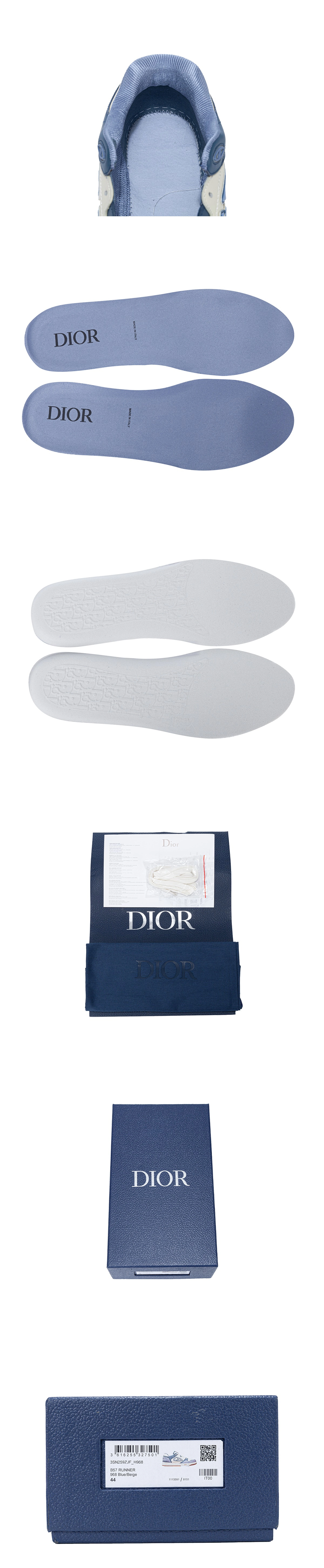 [DIOR] 디올 B57 Dribble 로우탑 스니커즈 블루 3SN318ZXT_H550 남녀공용