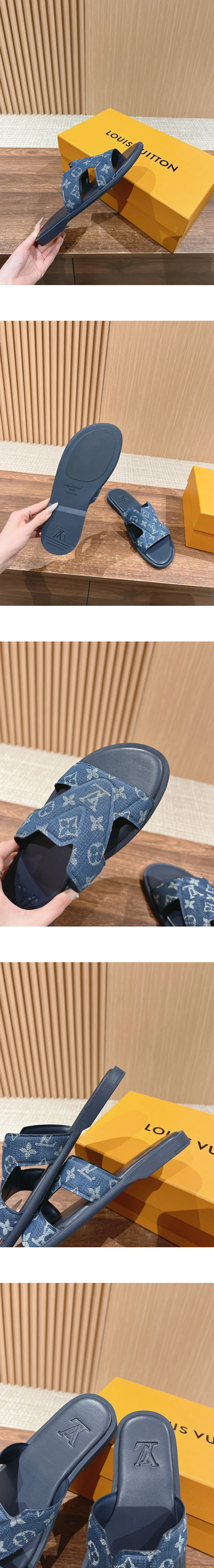 [LOUIS VUITTON] 루이비통 LV 오아시스 뮬 블루 1AC69T 남성용
