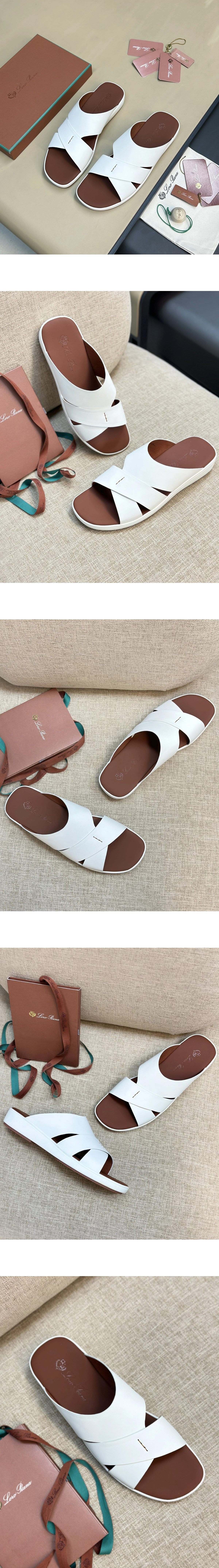 [Loro Piana] 로로피아나 팜 워크 샌들 화이트 남성용