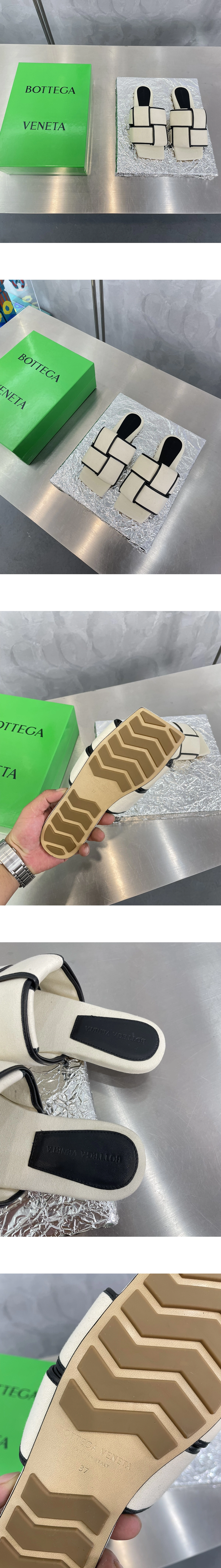 [Bottega Veneta] 보테가베네타 패치 플랫 뮬 씨 솔트 남녀공용