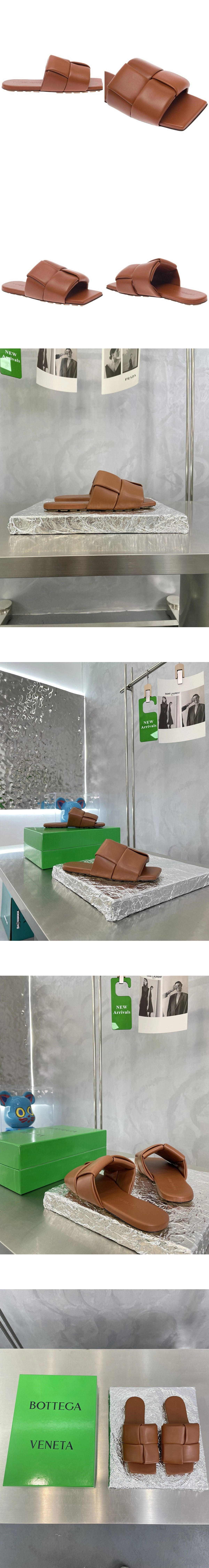 [Bottega Veneta] 보테가베네타 패치 플랫 뮬 카라멜 남녀공용