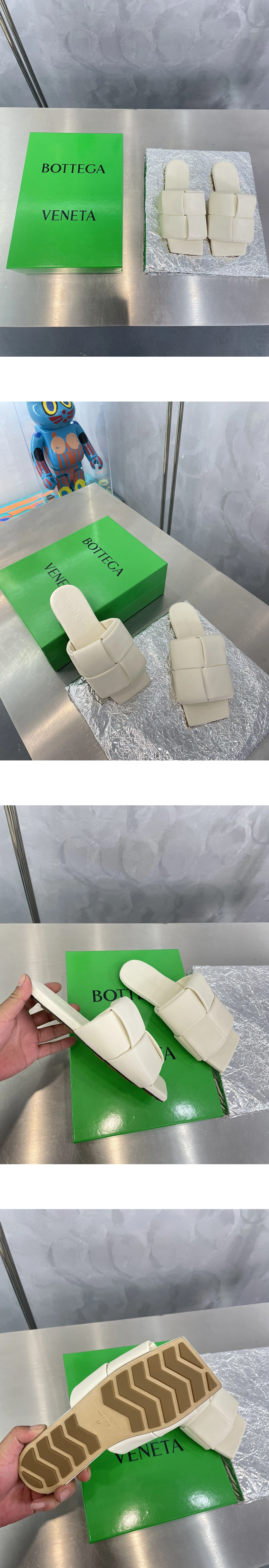 [Bottega Veneta] 보테가베네타 패치 플랫 뮬 아이보리 남녀공용