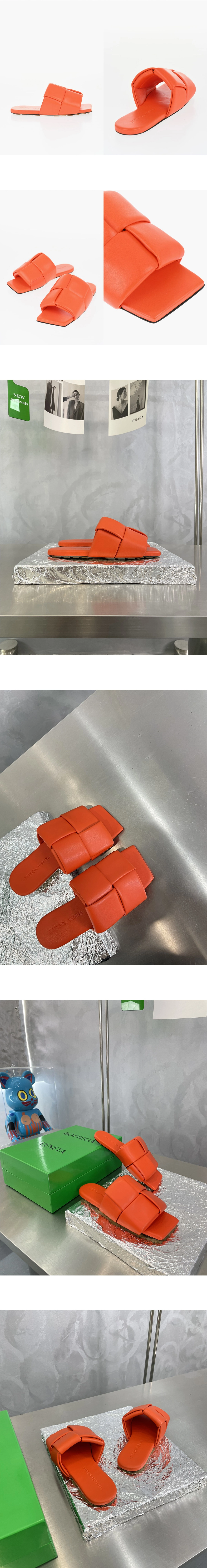 [Bottega Veneta] 보테가베네타 패치 플랫 뮬 오렌지 남녀공용