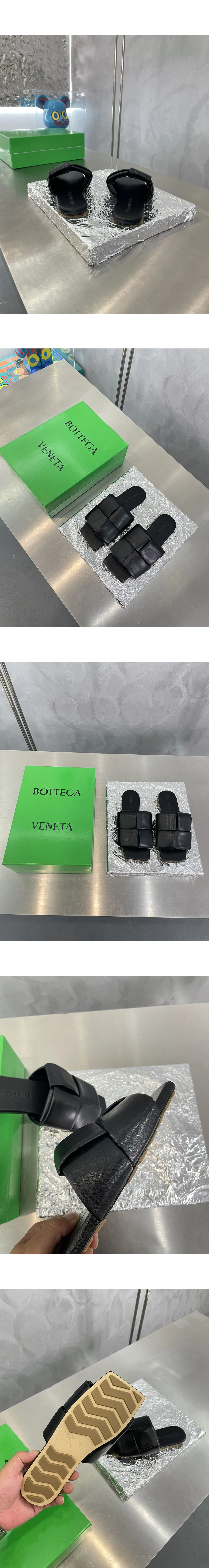 [Bottega Veneta] 보테가베네타 패치 플랫 뮬 블랙 남녀공용